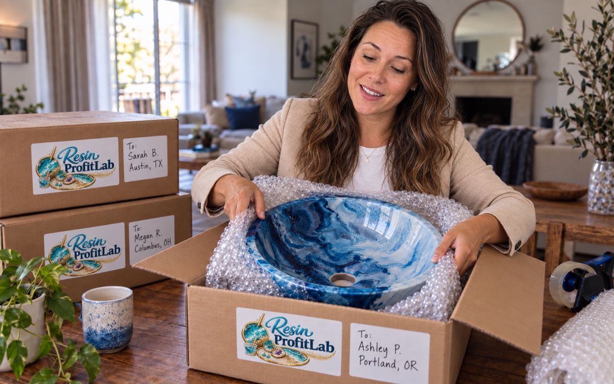 Emma packing custom orders